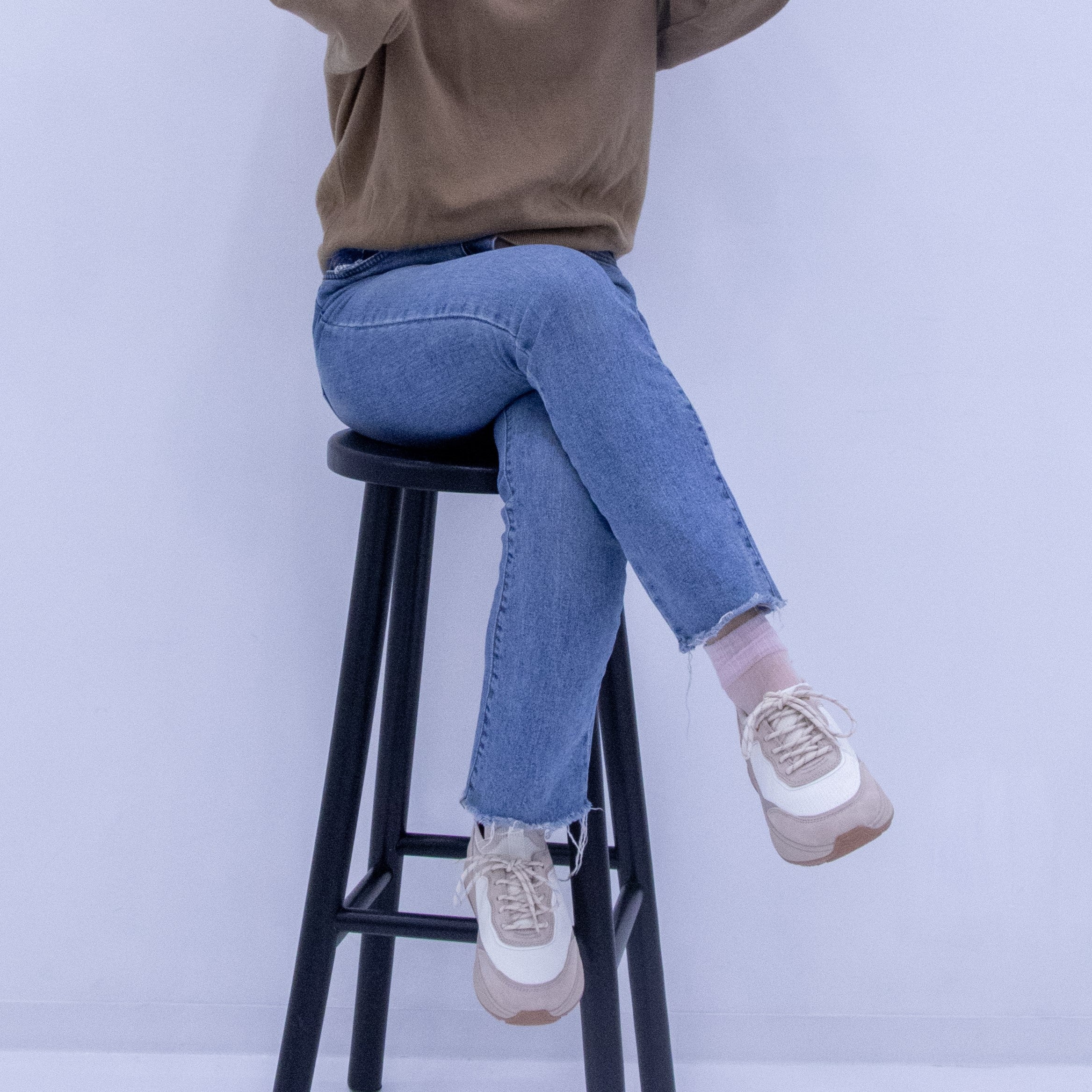 F-MODE SUEDE/KNIT FLATFORM SLIP-ON LACED SNEAKERS｜fitflop