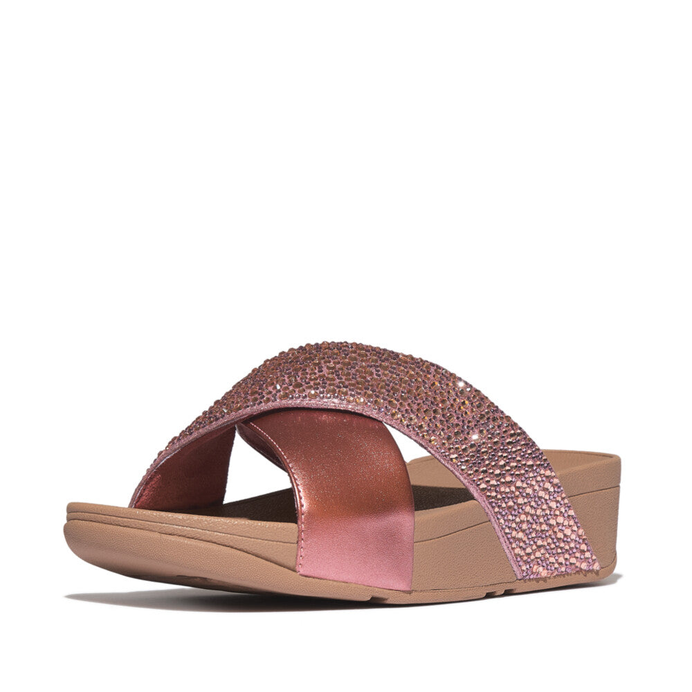 フィットフロップサンダル23cm LULU CRYSTAL-MIX METALLIC CROSS SLIDES｜fitflop(フィットフロップ)公式