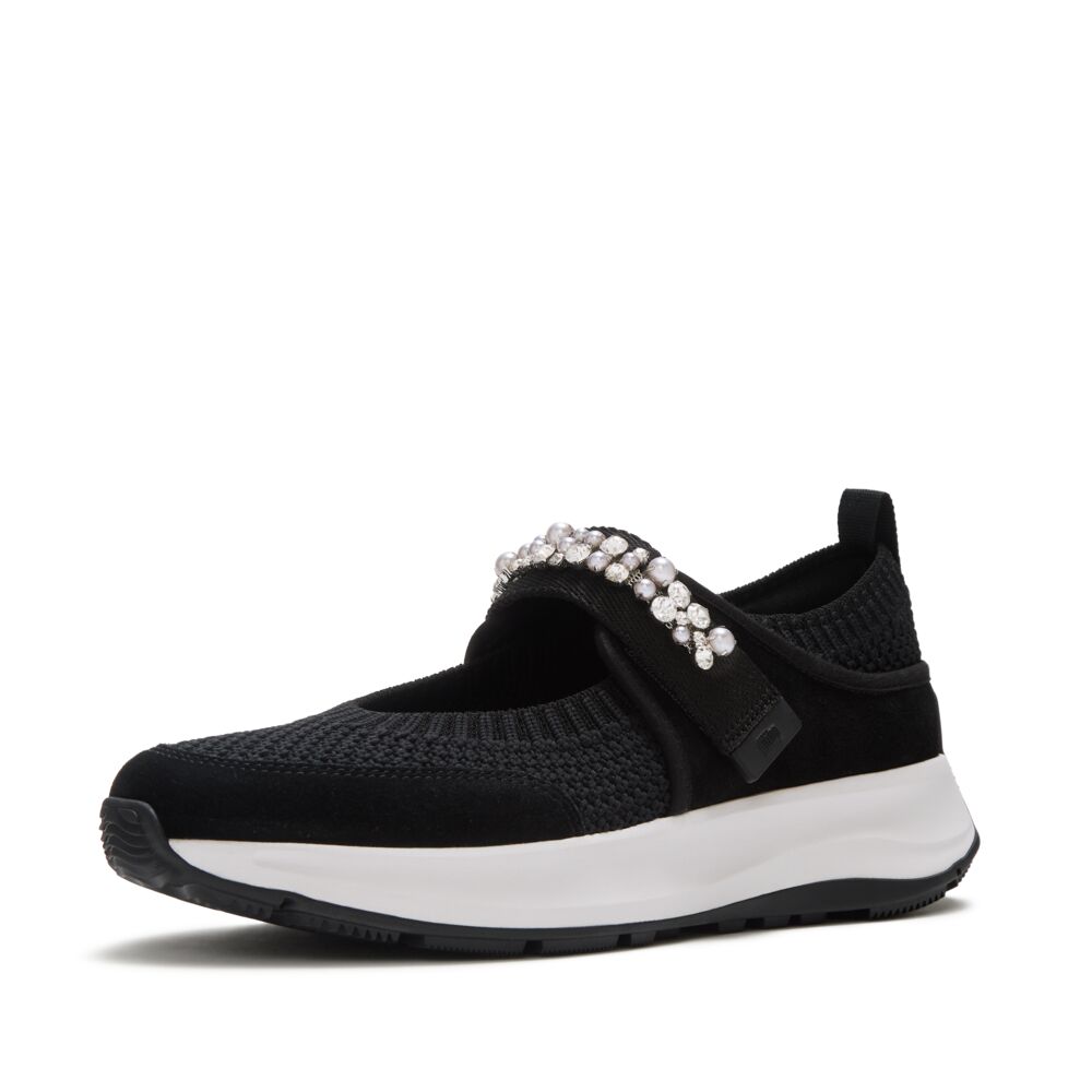 F-MODE FLOW PEARL & CRYSTAL MARY-JANE TRAINERS｜fitflop(フィット