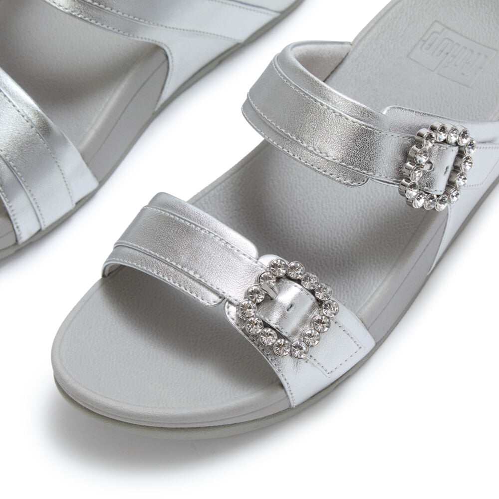 GRACIE JEWEL-DELUXE METALLIC-LEATHER FLIP-FLOPS｜fitflop(フィット