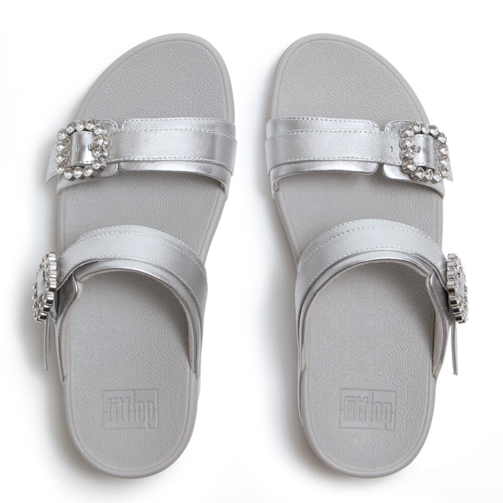 FitFlop LOOSH SLIDE サンダル シルバー　silver スライドサンダル｜フィットフロップ公式 – fitflop