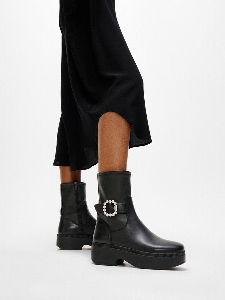 WYLDER ジップ フロント レザーアンクルブーツ｜fitflop(フィット