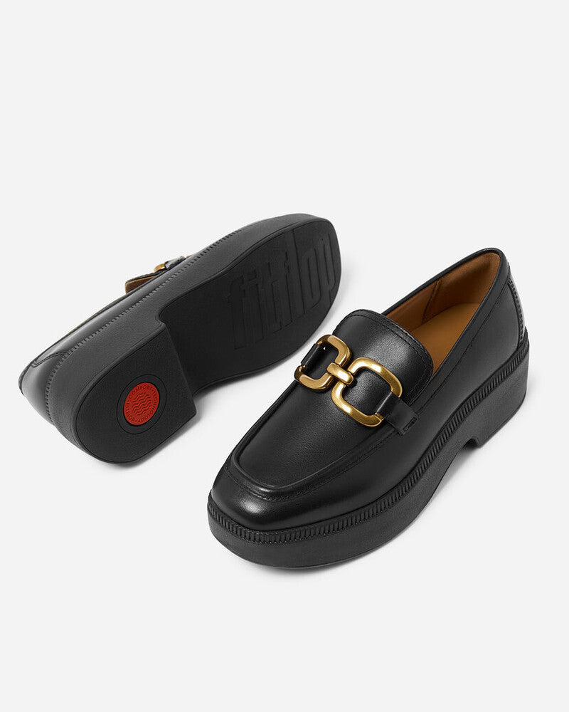 ALLEGRO フリンジ バックル レザーローファー｜fitflop(フィット