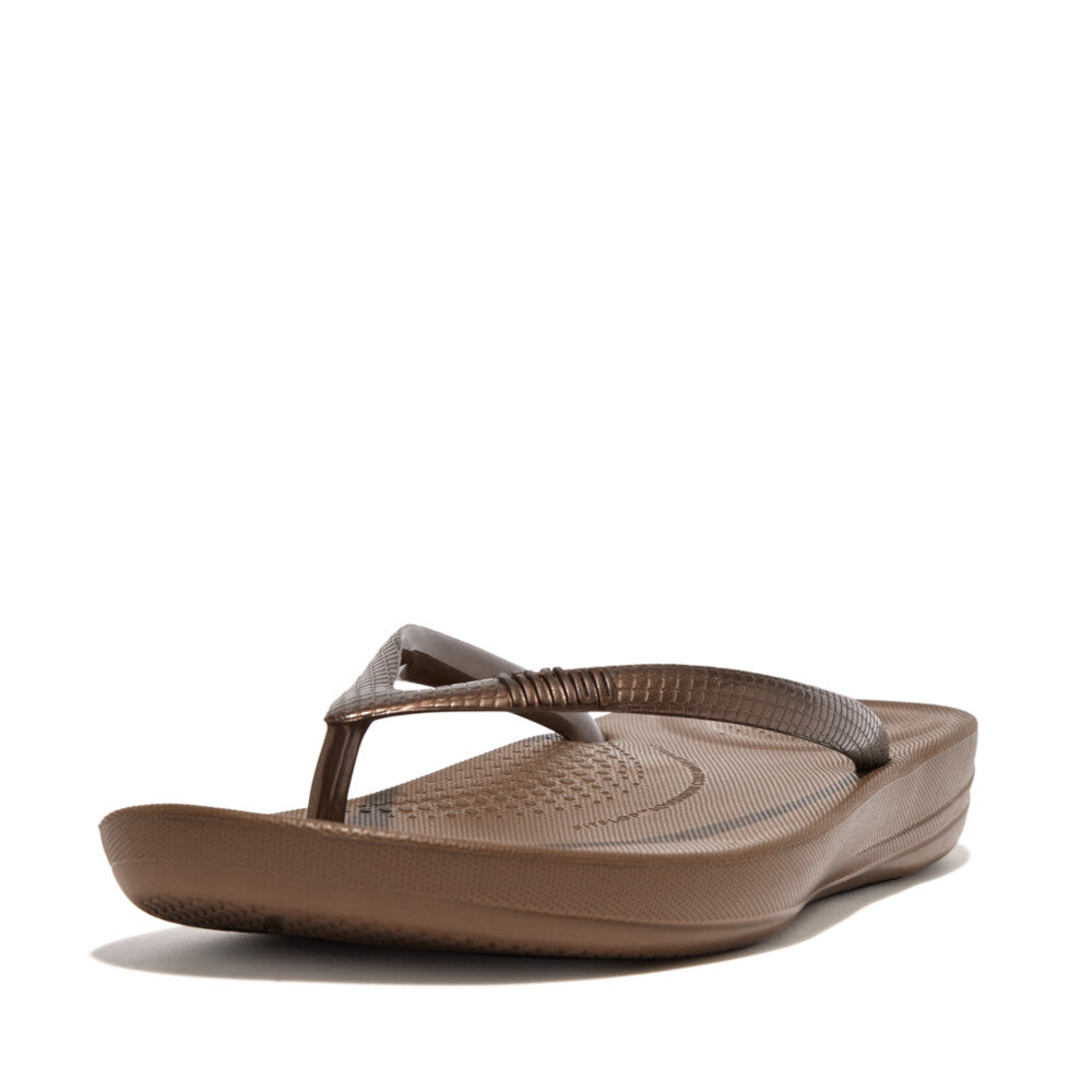 GRACIE JEWEL-DELUXE METALLIC-LEATHER FLIP-FLOPS｜fitflop(フィット
