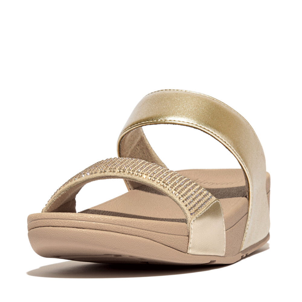 LULU ルル クリスタル エンベリッシュド スライド ｜fitflop