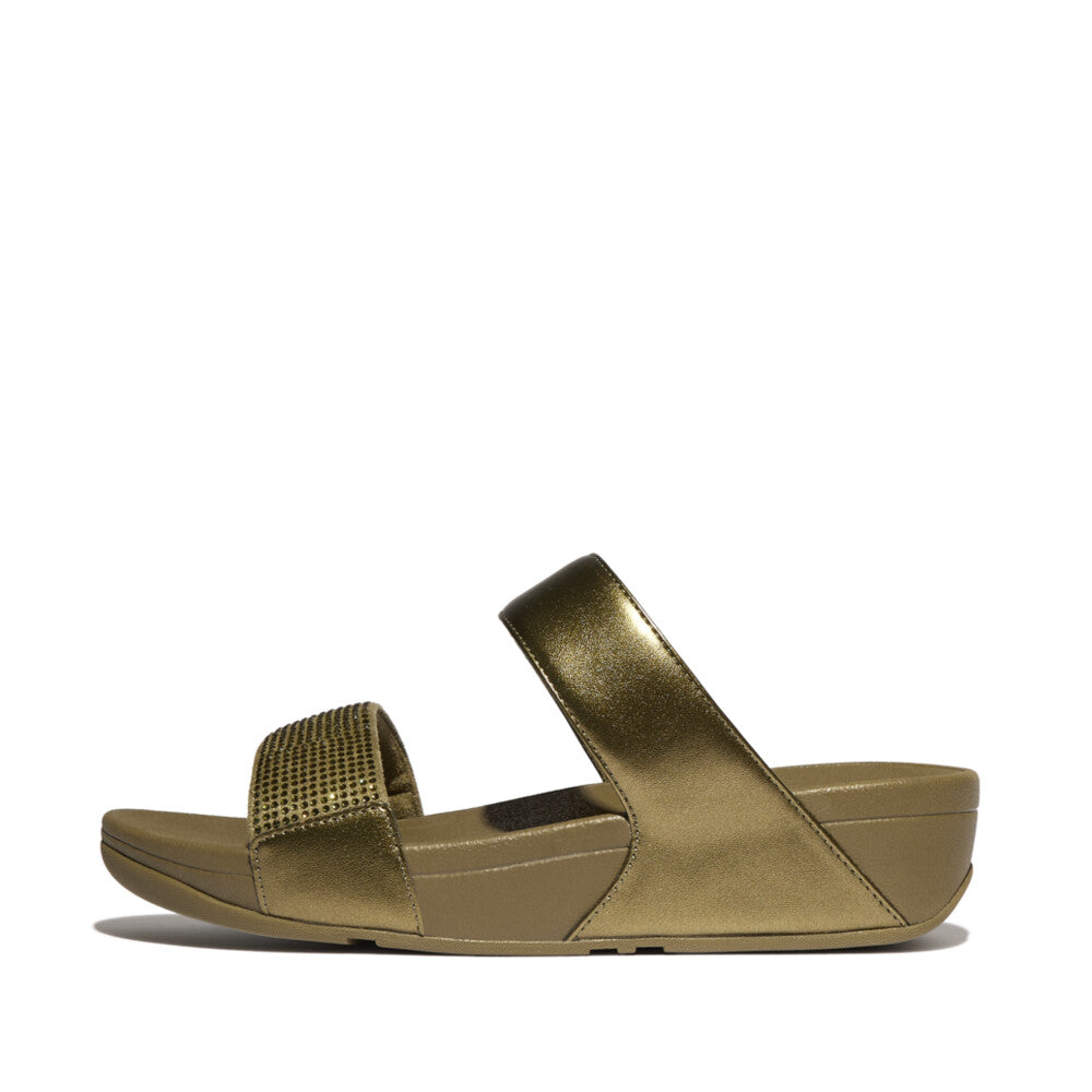 LULU ルル クリスタル エンベリッシュド スライド ｜fitflop