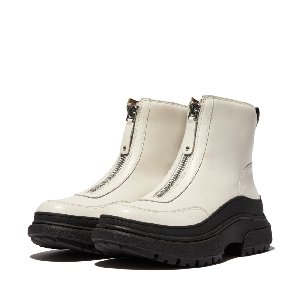 WYLDER ジップ フロント レザーアンクルブーツ｜fitflop