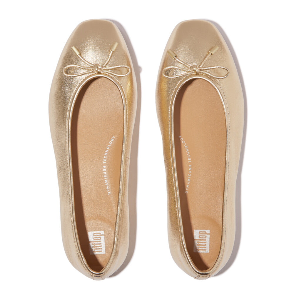 GRACIE JEWEL-DELUXE METALLIC-LEATHER FLIP-FLOPS｜fitflop