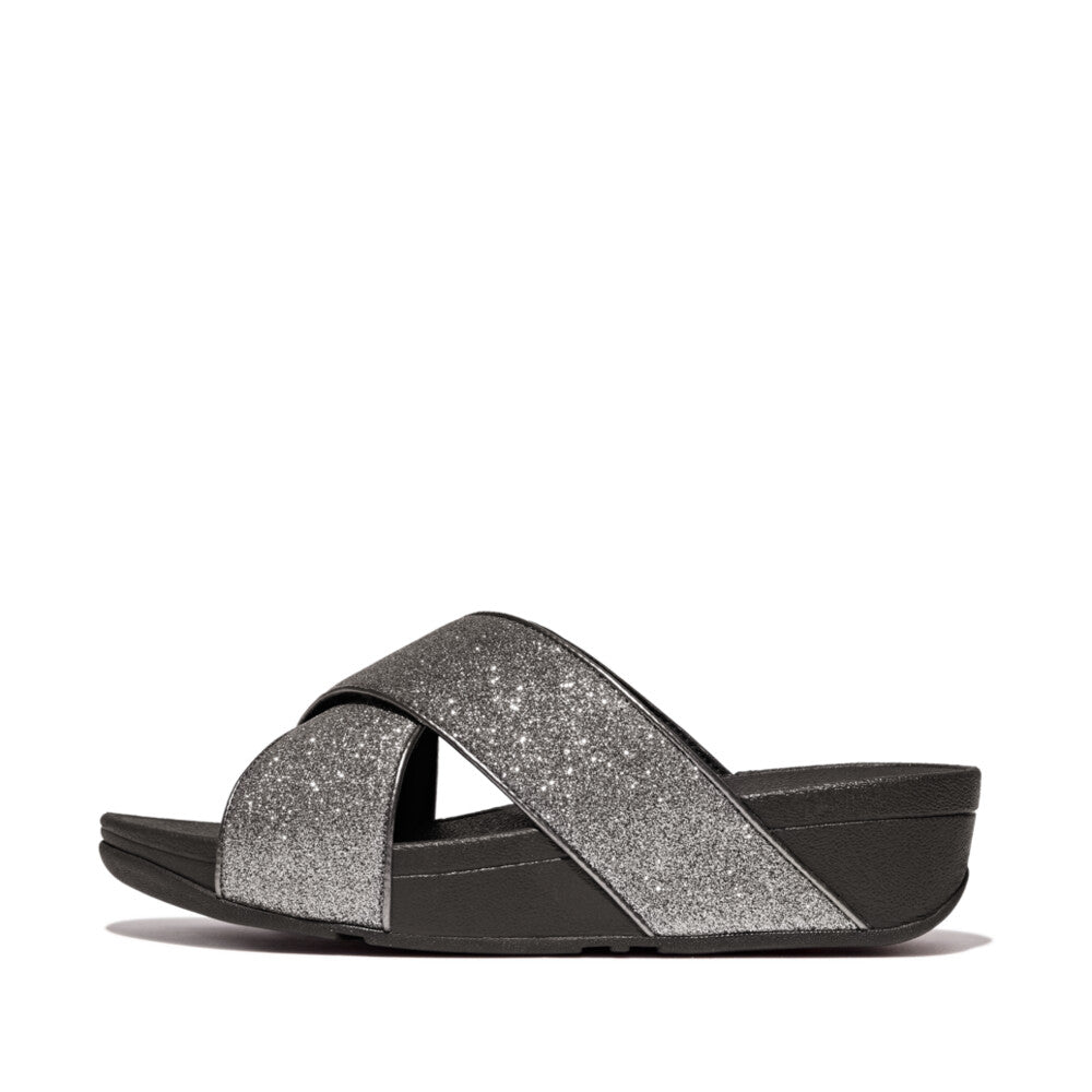 LULU GLITTERDUST CROSS SLIDES｜fitflop(フィットフロップ)公式