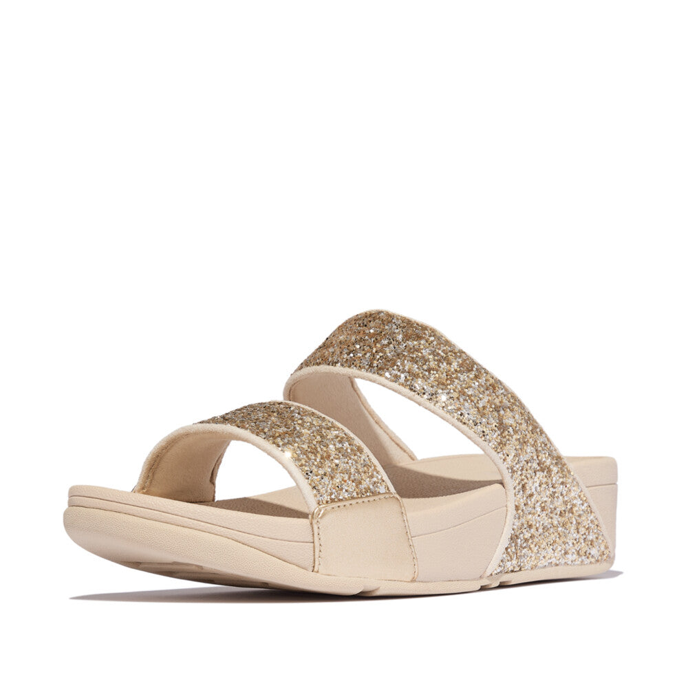 【新品・未使用】FitFlop Lulu Glitz Slides ゴールド LULU MULTI-TONAL GLITTER SLIDES｜fitflop(フィットフロップ)公式