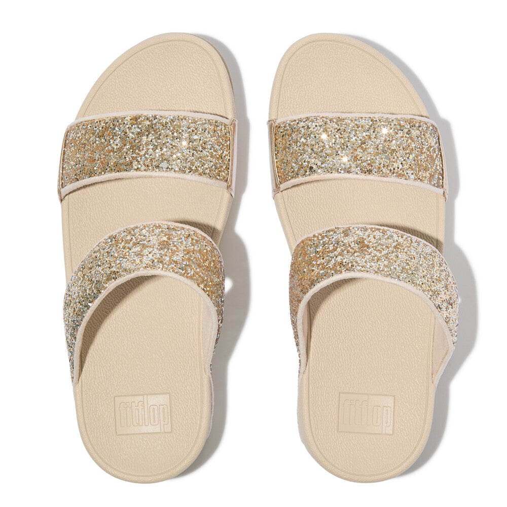 新品箱付き　Fitflop LULU GLITTER SLID US6 サンダル LULU MULTI-TONAL GLITTER SLIDES｜fitflop(フィットフロップ)公式
