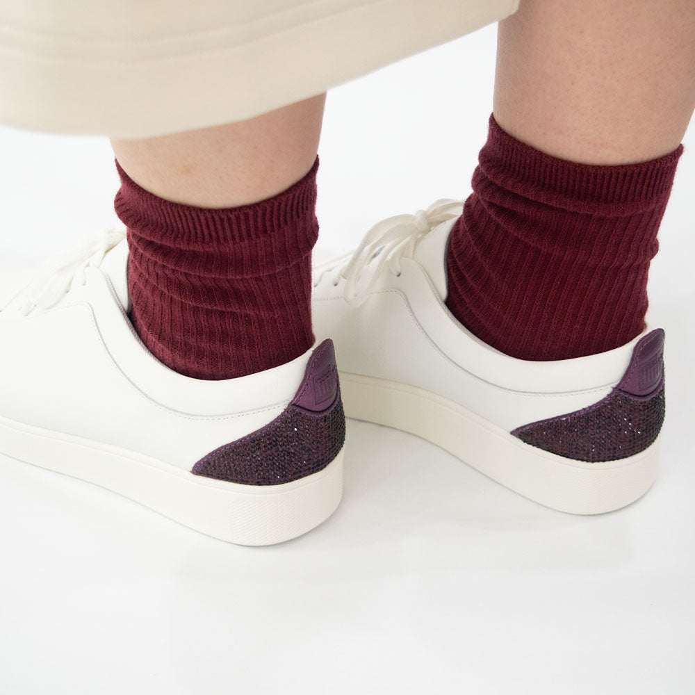 りぽぽぽ*size120 SUPER-Q KNIT SLIP-ON LACED SNEAKERS｜fitflop(フィット