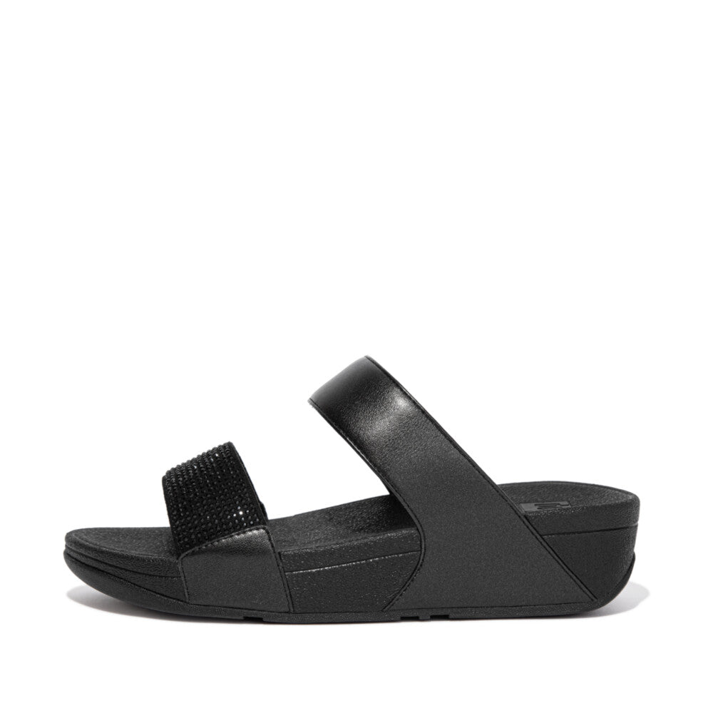 LULU ルル クリスタル エンベリッシュド スライド ｜fitflop