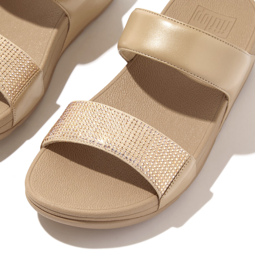 完売 LULU ルル クリスタル エンベリッシュド スライド ｜fitflop 靴